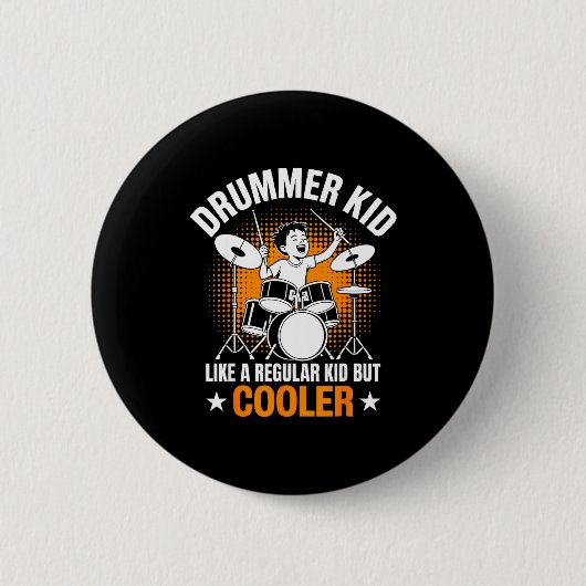 Drumstel Drums Liefhebber Percussionist Drummer Ki Ronde Button 5,7 Cm (Voorkant)