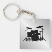 Drumstel Muziekontwerp Sleutelhanger (Voorkant)