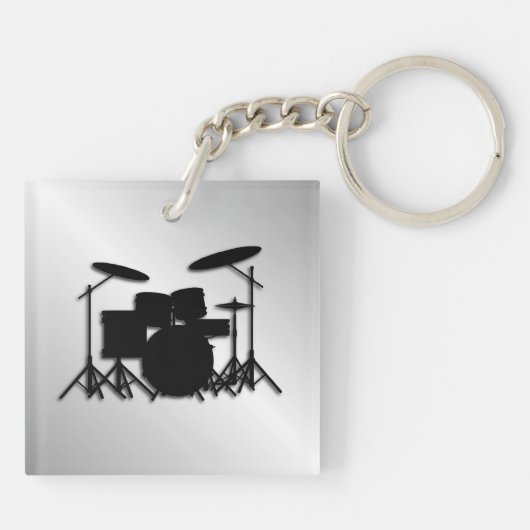 Drumstel Muziekontwerp Sleutelhanger (Achterkant)