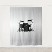 Drumstel Muziekontwerp Wandkleed (Voorkant)