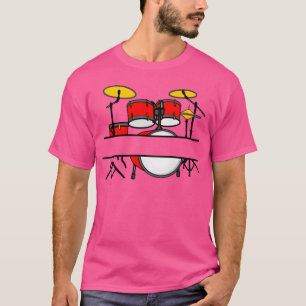 Drumstel naam banner voor drummer vrienden t-shirt