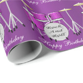 Drumstel ontwerp verjaardag cadeaupapier (Rol Hoek)