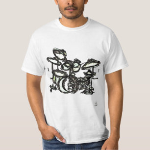 drumstel (PSYCHADELIC, ZWART STIJL) T-shirt
