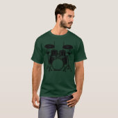 Drumstel retro t-shirt (Voorkant volledig)