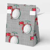 Drumstel; rode drums bedankdoosjes (Achterkant)