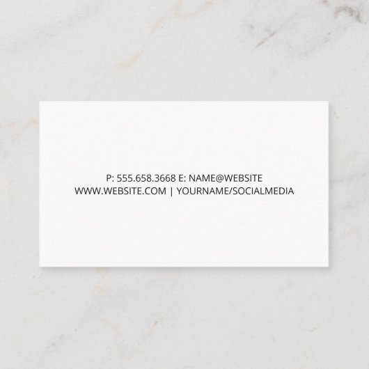 Drumstel | Speakers Visitekaartje (Achterkant)