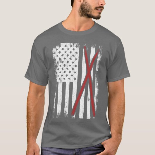 Drumstel USA Vlag vriend T-shirt (Voorkant)