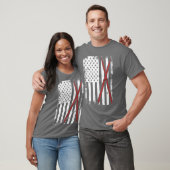 Drumstel USA Vlag vriend T-shirt (Unisex)