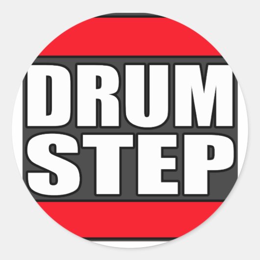 DRUMSTEP Drum and Bass en Dubstep Ronde Sticker (Voorkant)
