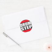 DRUMSTEP Drum and Bass en Dubstep Ronde Sticker (Envelop)