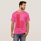  drumsticks Amerikaanse vlag drummer T-shirt (Voorkant volledig)