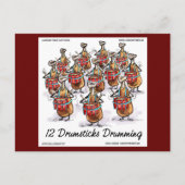 Drumsticks Drumming Rick London Funny Briefkaart (Voorkant)