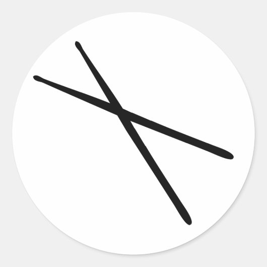 drumsticks ronde sticker (Voorkant)