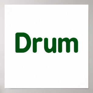 drumtekst groen muziekontwerp poster
