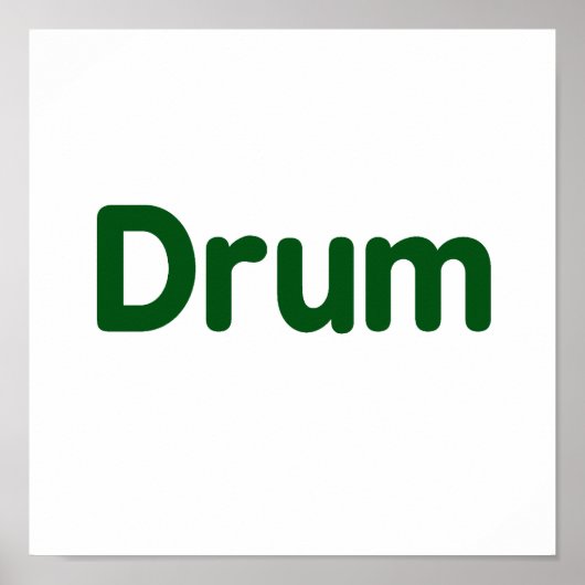 drumtekst groen muziekontwerp poster (Voorkant)