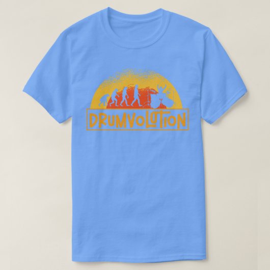 Drumvolution Drums Drummen Percussie Drummer T-shirt (Design voorkant)