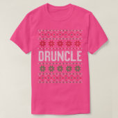 Druncle Oom Alcohol Holiday Humor Ugandekerst T-shirt (Design voorkant)