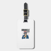 Druncle Sam Grappig Patriottisch Bier Vector Desig Bagagelabel (Voorkant verticaal)