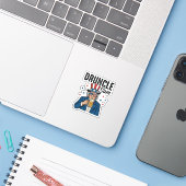 Druncle Sam Grappig Patriottisch Bier Vector Desig Sticker (Laptop met iPhone)