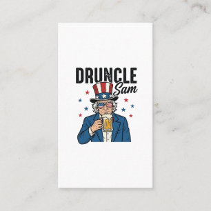 Druncle Sam Grappig Patriottisch Bier Vector Desig Visitekaartje