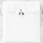 Druncle Sam Grappig Uncle Sam Beer 4th of July Par Ronde Sticker (Tas)
