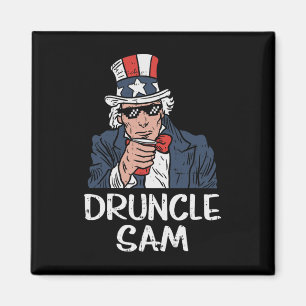 Druncle Sam Grappige Oom Sam Bier 4 juli Feest Magneet