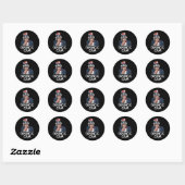 Druncle Sam Grappige Oom Sam Bier 4 Juli Feest Ronde Sticker (Vel)