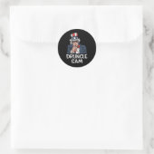 Druncle Sam Grappige Oom Sam Bier 4 Juli Feest Ronde Sticker (Tas)