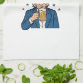 Druncle Sam Grappige Patriottische Bier Vector Des Theedoek (Gevouwen)