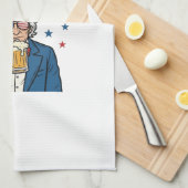 Druncle Sam Grappige Patriottische Bier Vector Des Theedoek (Quarter Fold)