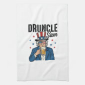 Druncle Sam Grappige Patriottische Bier Vector Des Theedoek (Verticaal)