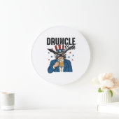 Druncle Sam Grappige Patriottische Bier Vector Ont Grote Klok (Huis)