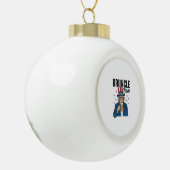 Druncle Sam Grappige Patriottische Bier Vector Ont Keramische Bal Ornament (Links)