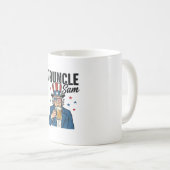 Druncle Sam Grappige Patriottische Bier Vector Ont Koffiemok (Voorkant rechts)
