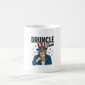 Druncle Sam Grappige Patriottische Bier Vector Ont Koffiemok (Center)