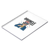 Druncle Sam Grappige Patriottische Bier Vector Ont Notitieboek (Linkerzijde)