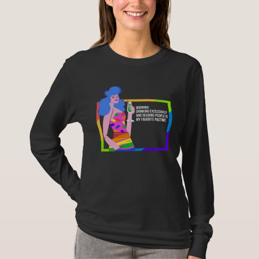 Drunk Drag Queen Humor T-shirt (Voorkant)