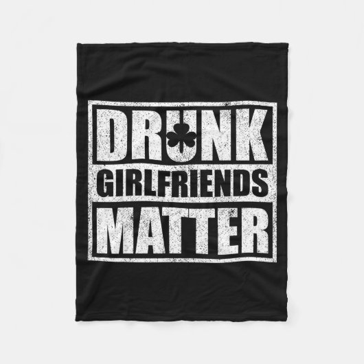 Drunk Girlfriends Funny Couple St Patricks Day 202 Fleece Deken (Voorkant)
