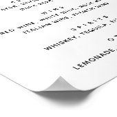 Drunk In Love. Minimalistische moderne bruiloft dr Poster (Hoek)