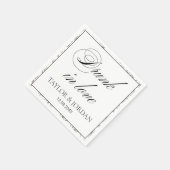 Drunk in Love Script Floral Wedding Custom  Servet (Hoek)
