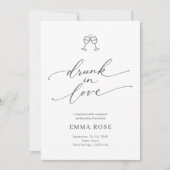 Drunk in Love Whimsy Script Bachelorette Weekend Kaart (Voorkant)