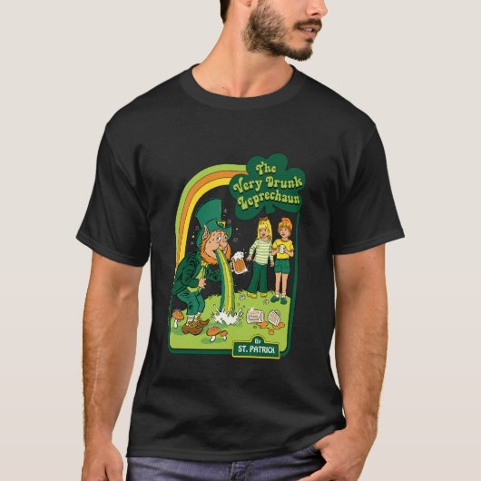 Drunk Leprechaun St. Patrick's Day Sarcastic Adult T-shirt (Voorkant)