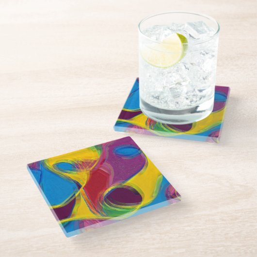 Drunk on Candy Glazen Onderzetter (Schuin)