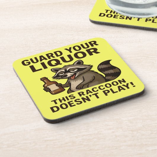 Drunk Raccoon Bier Onderzetter (Linkerzijde)