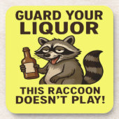 Drunk Raccoon Bier Onderzetter (Voorkant)