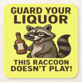 Drunk Raccoon Kartonnen Onderzetters (Voorkant)