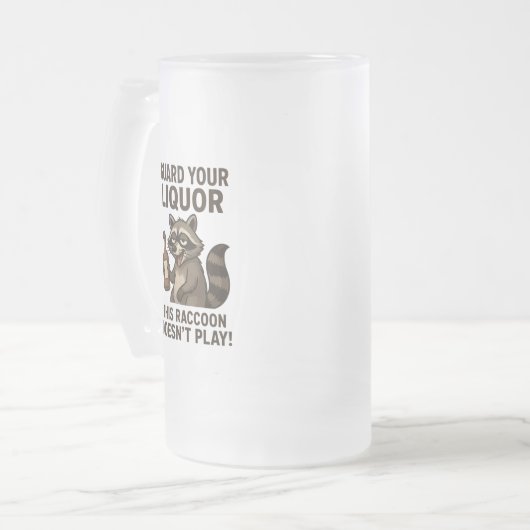 Drunk Raccoon Matglas Bierpul (Voorkant links)