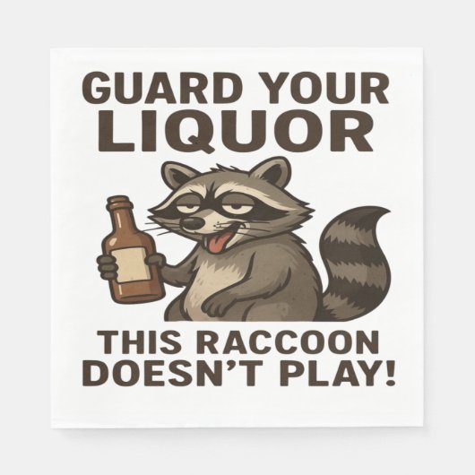 Drunk Raccoon Servet (Voorkant)