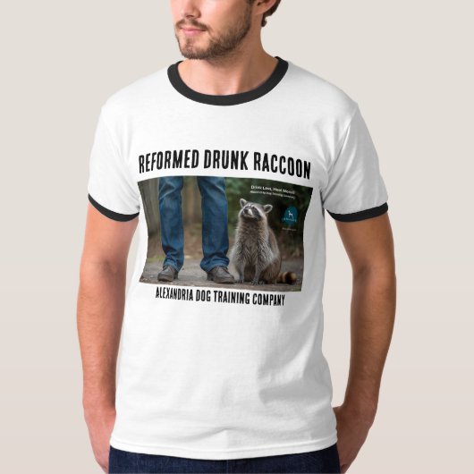 Drunk Raccoon  T-shirt (Voorkant)