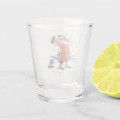 Drunk Santa clear shot glass Glas (Achterkant)
